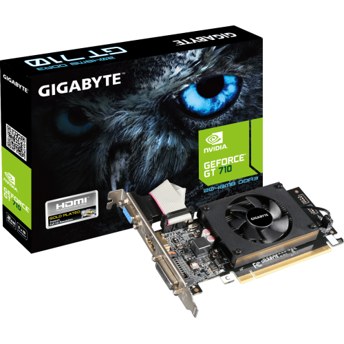 Видеокарта Gigabyte GV-N710D3-2GL RTL {GT710, 2Gb, 64bit, DDR3, D-Sub, DVI, HDMI, PCI-E}